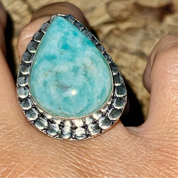 Amazonite Ring Size 8 1/4 - Picture 7 of 10